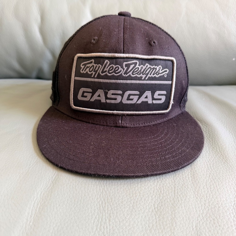 Troy Lee Designs GasGas Team Black Trucker Snapback Hat Motocross Racing Cap